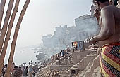 Varanasi - Manikarnika Ghat, the cremation ground